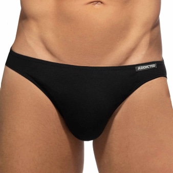 Slip Bikini Coton Noir Addicted