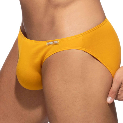 Slip Bikini Coton Jaune Moutarde Addicted