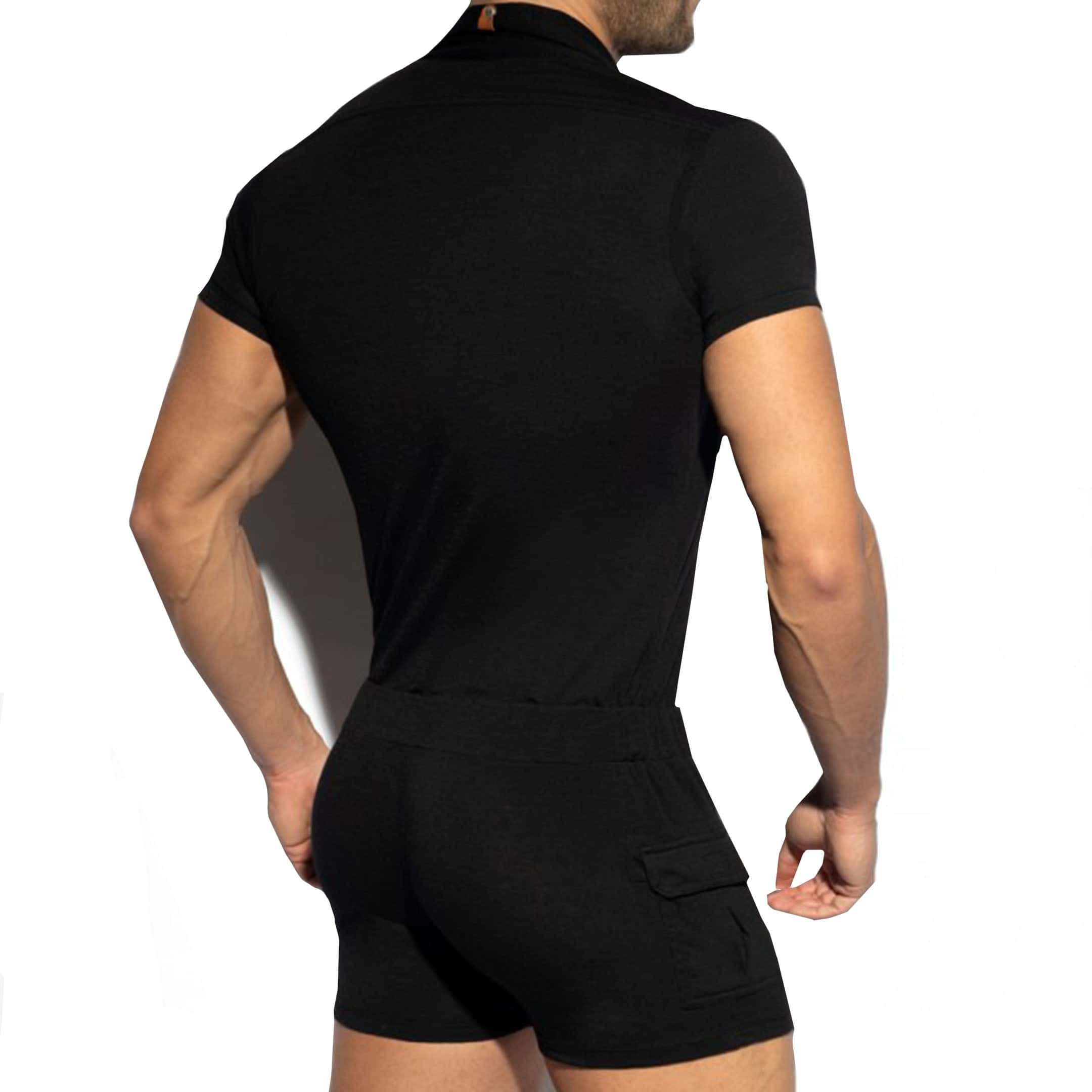 Black Bodysuit Shorts, Short Sleeve Bodysuit