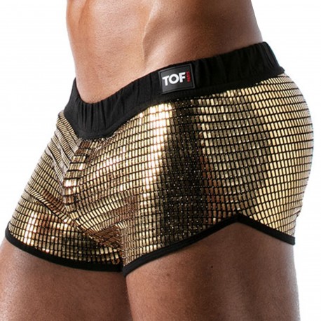 TOF Paris Star Mini Shorts - Gold