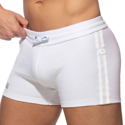 Short Sport Poche Zippée Blanc Addicted