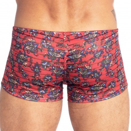 L'Homme invisible Fiori Reale Trunks - Red