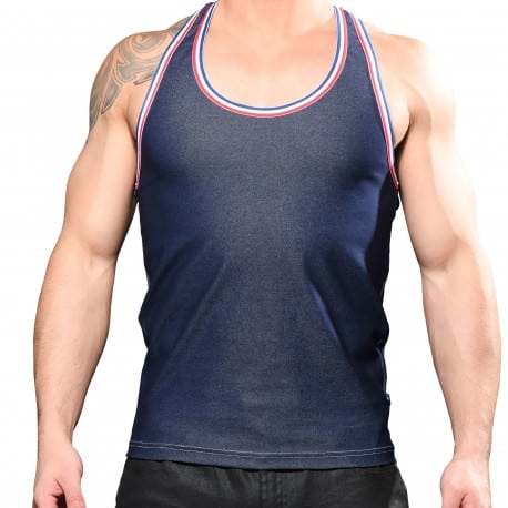 Andrew Christian Denim Tank Top - Indigo