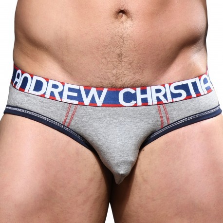 Andrew Christian Almost Naked Cotton Briefs - Heather Grey