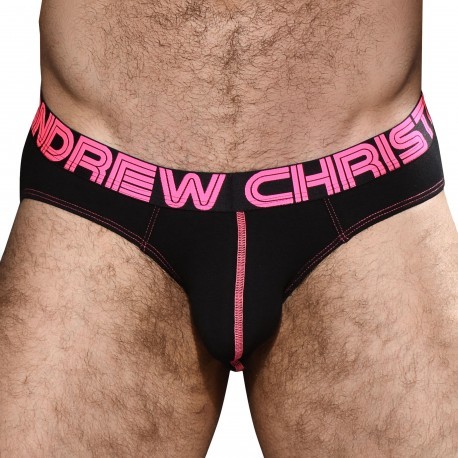 Andrew Christian Almost Naked Happy Briefs - Black