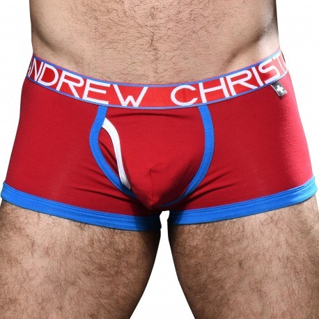 Andrew Christian Almost Naked Fly Tagless Trunks - Red