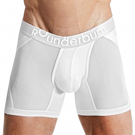 Rounderbum Boxer Long Anatomic Coton Blanc