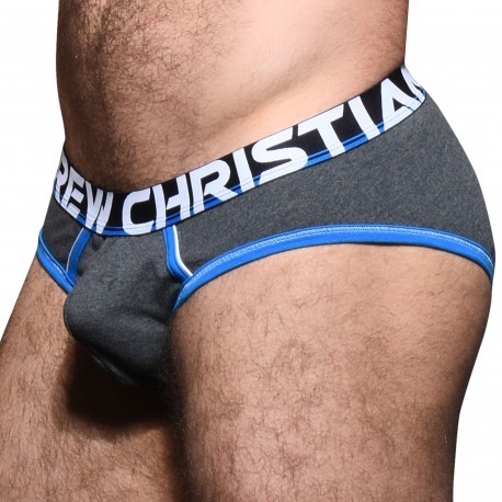 Andrew Christian Slip Active Modal CoolFlex Show-It Gris Anthracite