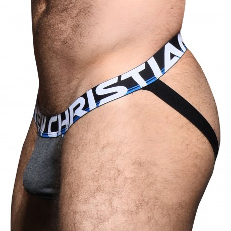 Andrew Christian Jock Strap Active Modal CoolFlex Show-It Gris Anthracite