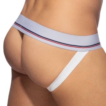 Jock Strap Basic Colors Coton Marin - Blanc Addicted