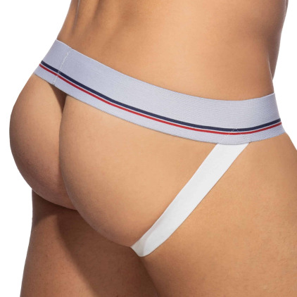 Jock Strap Basic Colors Coton Marin - Blanc Addicted