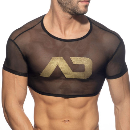 Addicted Top Crop AD Net Noir