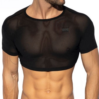 Top Crop Net Noir ES Collection