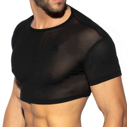 Top Crop Net Noir ES Collection