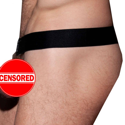 Ceinture Cockring Noire AD Fetish