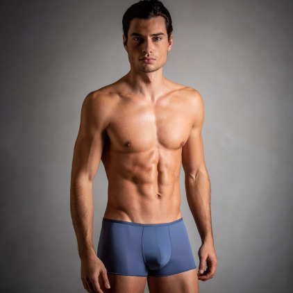 Boxer Court Temptation Plume Microfibre Bleu Jeans HOM
