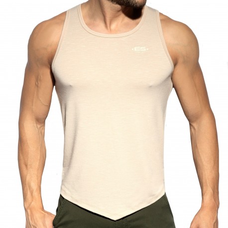 ES Collection Flame Tank Top - Beige