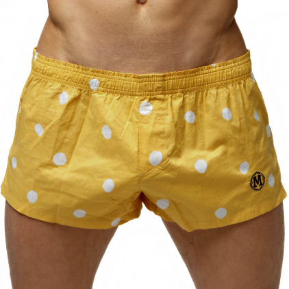 Marcuse Caleçon Coton Pois Ocre