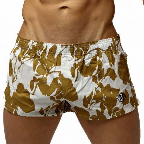 Marcuse Forest Cotton Boxer Shorts - Caramel