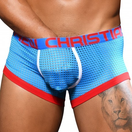Andrew Christian Almost Naked Mesh Trunks - Electric Blue