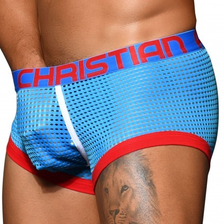 Andrew Christian Almost Naked Mesh Trunks - Electric Blue
