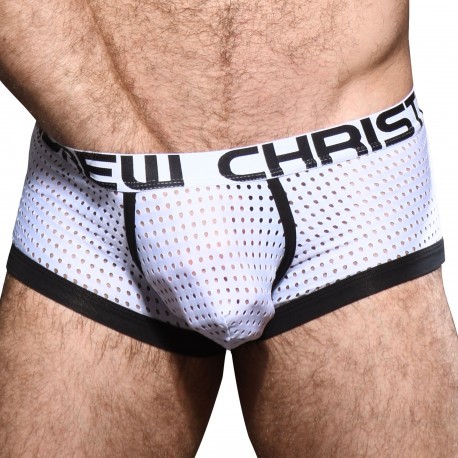 Andrew Christian Shorty Almost Naked Mesh Blanc