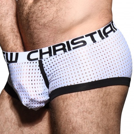 Andrew Christian Shorty Almost Naked Mesh Blanc