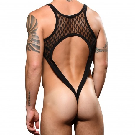 Andrew Christian Sexy Lace Singlet - Black