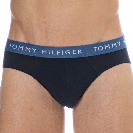 Tommy Hilfiger Slip Coton Bio Bleu Marine - Bleu