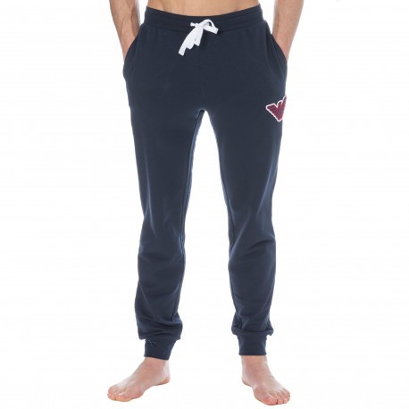 Emporio Armani Stretch French Terry Pants - Navy