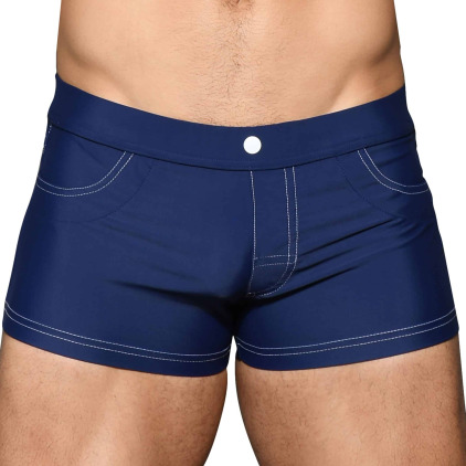 Andrew Christian Boxer de Bain Riviera Bleu Marine