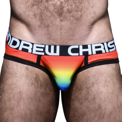 Andrew Christian Slip Almost Naked Pride Mesh Arc-En-Ciel