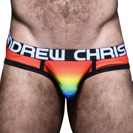 Andrew Christian Almost Naked Pride Mesh Jock - Rainbow