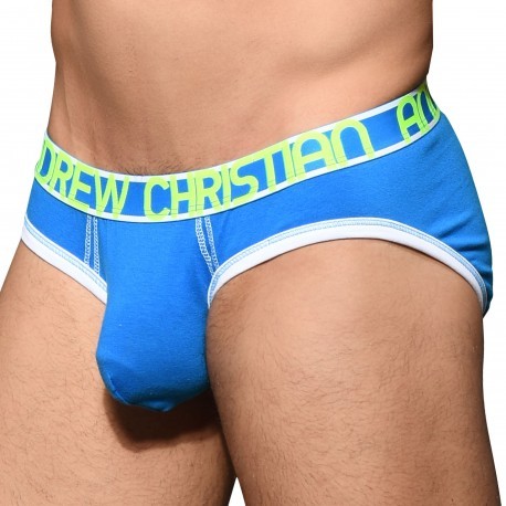 Andrew Christian Almost Naked Cotton Briefs - Electric Blue