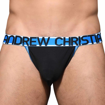 Andrew Christian String Almost Naked Y-Back Coton Noir