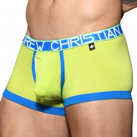 Andrew Christian Boxer Almost Naked Fly Tagless Citron Vert