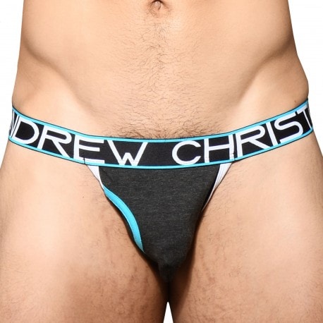 Andrew Christian Almost Naked Fly Jock - Charcoal