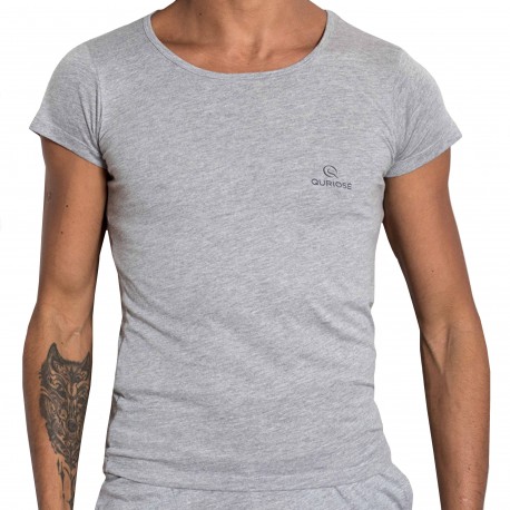 Quriose Bliss Cotton T-Shirt - Heather Grey