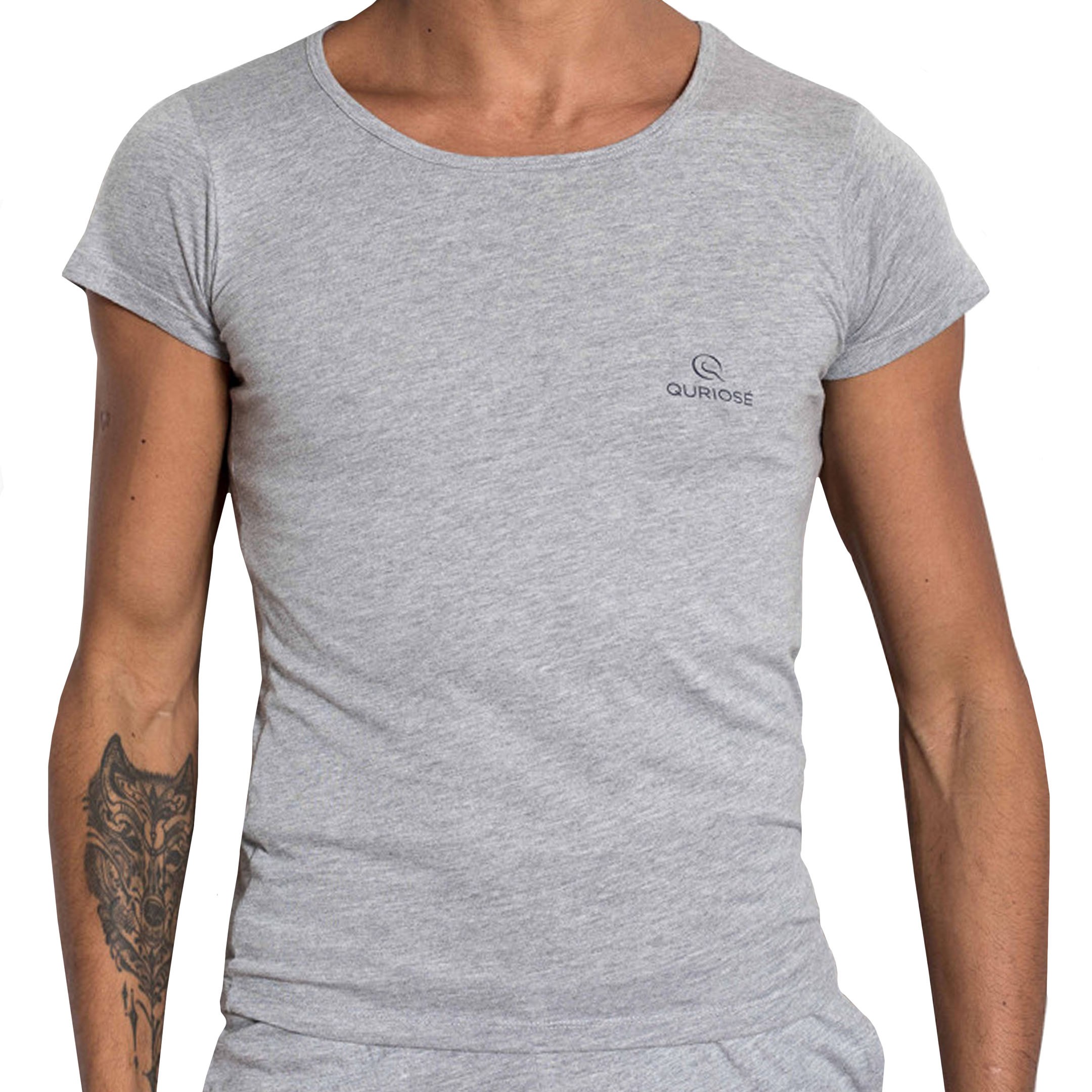 Quriosé Bliss Cotton T-Shirt - Heather Grey | INDERWEAR