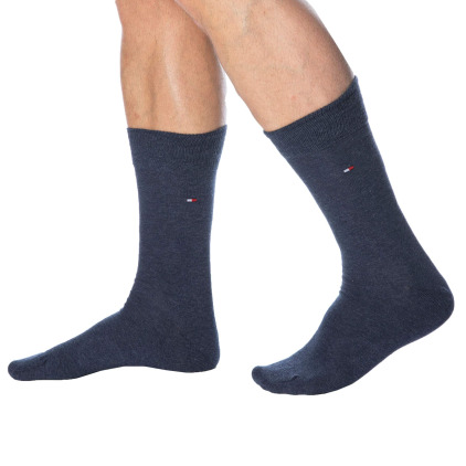 Lot de 2 Paires de Chaussettes Classiques Coton Bleu Jeans Tommy Hilfiger