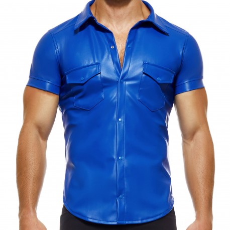 Modus Vivendi Leather Legacy Shirt - Blue