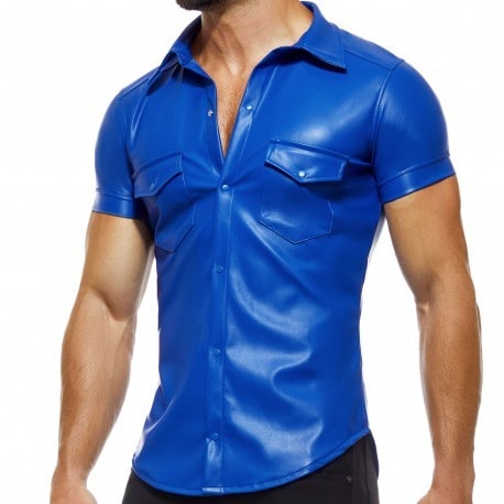 Modus Vivendi Leather Legacy Shirt - Blue
