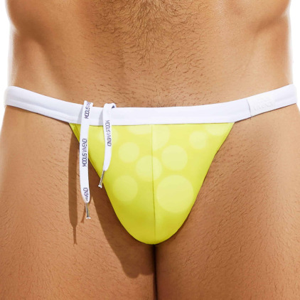 Modus Vivendi Slip de Bain Tanga Dot Jaune