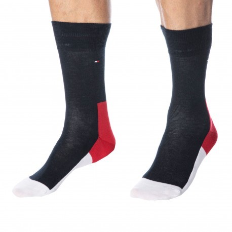 Tommy Hilfiger 2-Pack Iconic Dress Socks - Navy - Grey