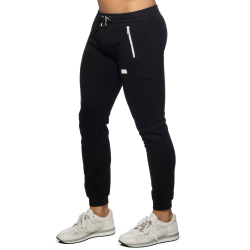 Pantalon Jogging Double Zip Noir Addicted