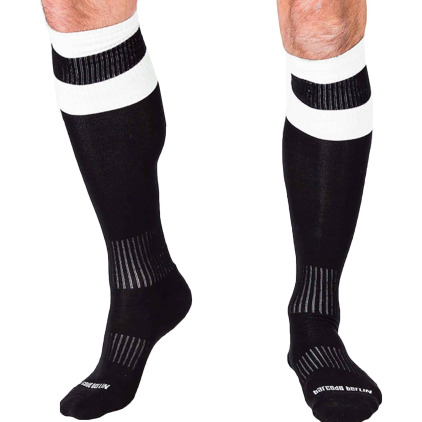 Barcode Chaussettes Hautes Football Noires - Blanches