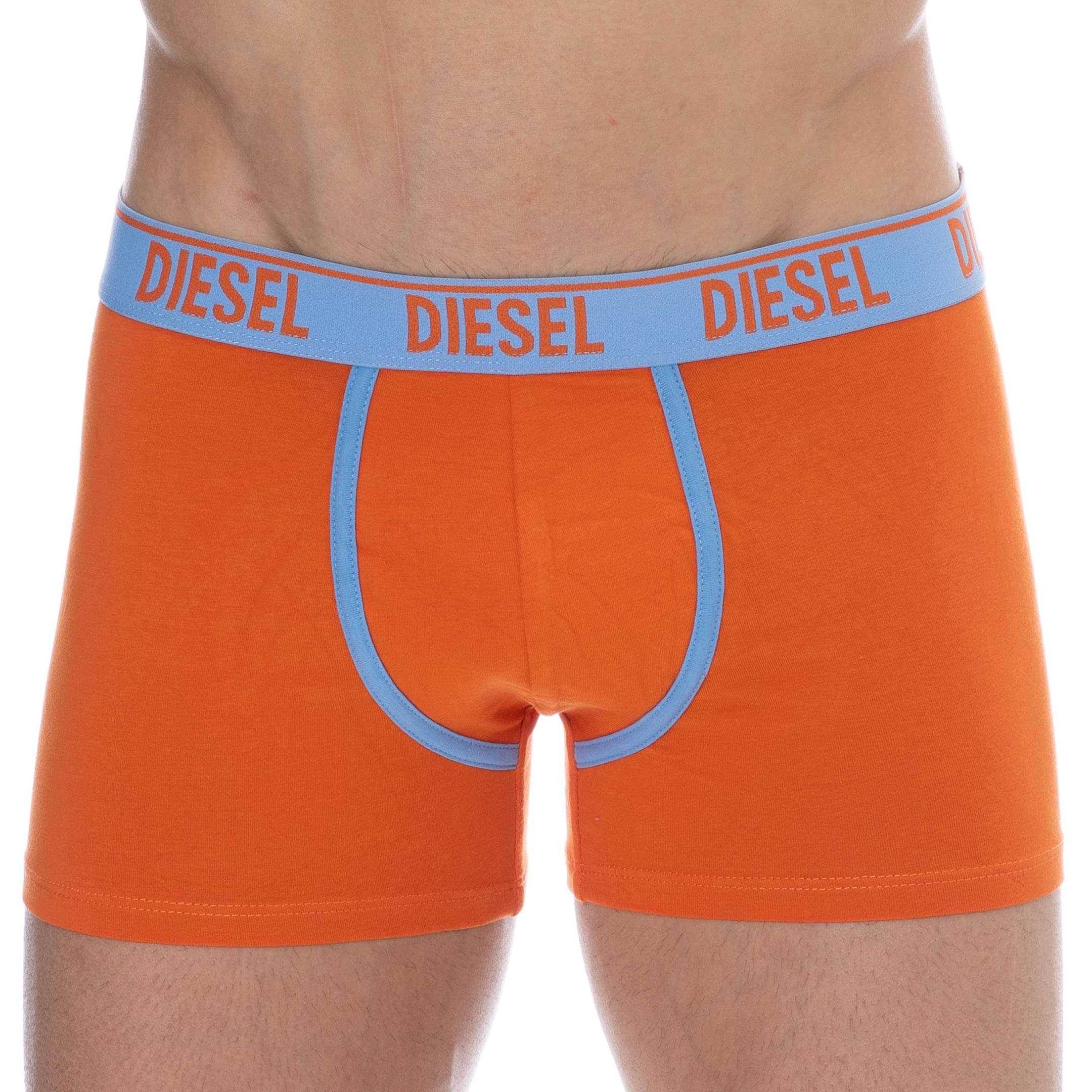 Diesel Contrast Cotton Boxer Briefs - Orange | INDERWEAR
