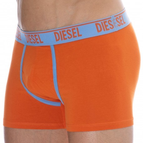 Diesel Contrast Cotton Boxer Briefs - Orange