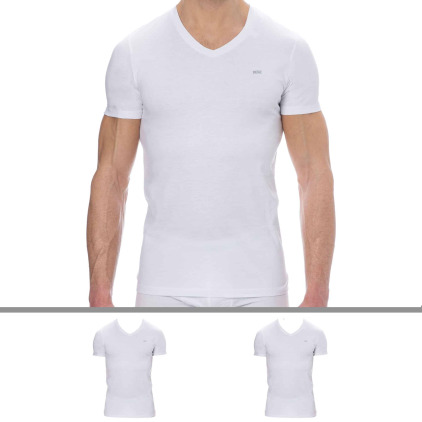 Diesel Lot de 2 T-Shirts Pur Coton Blancs
