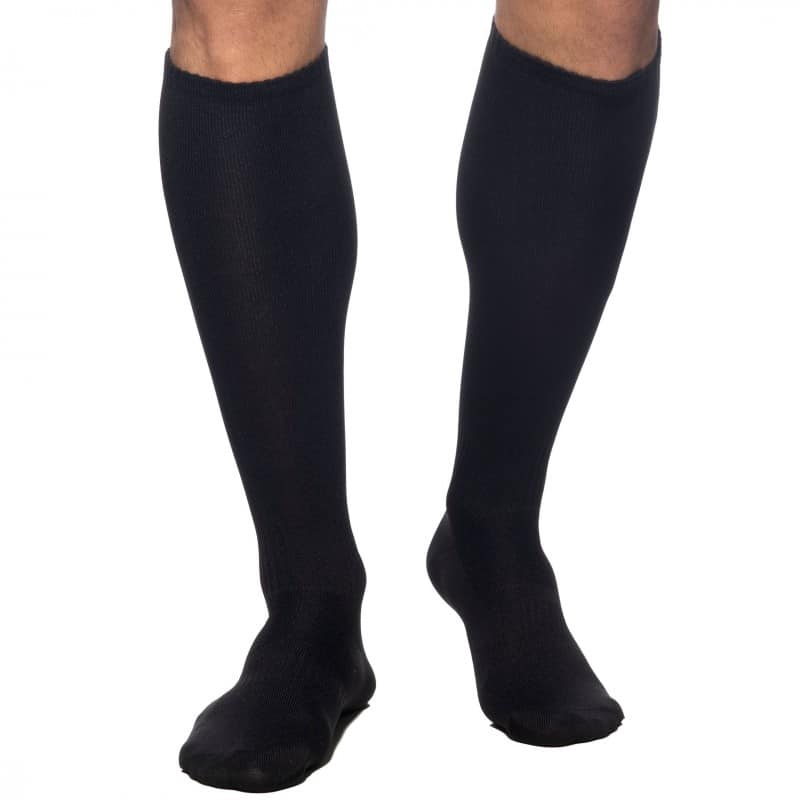 Addicted Fetish Knee Socks - Black - Blue | INDERWEAR